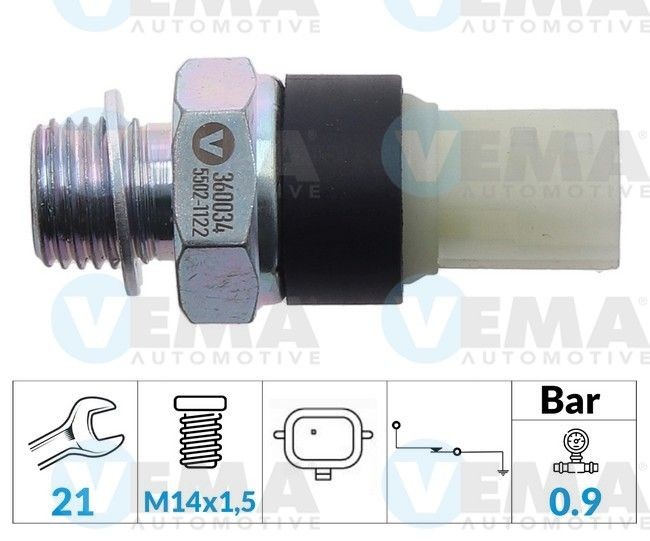 VEMA Interruttore di pressione olio 360034 VEMA 360034 Bulbo pressione olio Renault Clio 3 Van originale prezzo