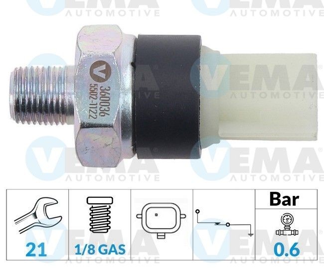 VEMA Olietrykskontakt 360036 Olietrykskontakt VEMA RIO 360036 billig