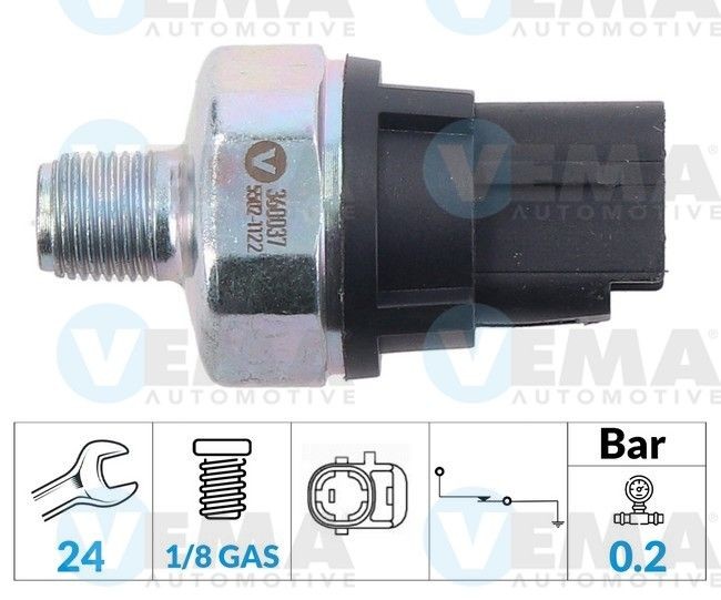 VEMA Oliedruksensor 360037 360037 Oliedruksensor PEUGEOT 2008 VEMA