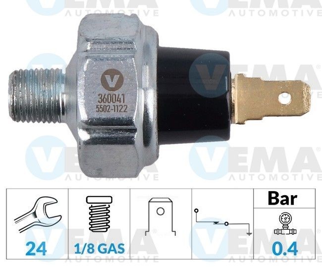 VEMA Eļļas spiediena devējs 360041 360041 Eļļas spiediena sensors BMW X1 VEMA