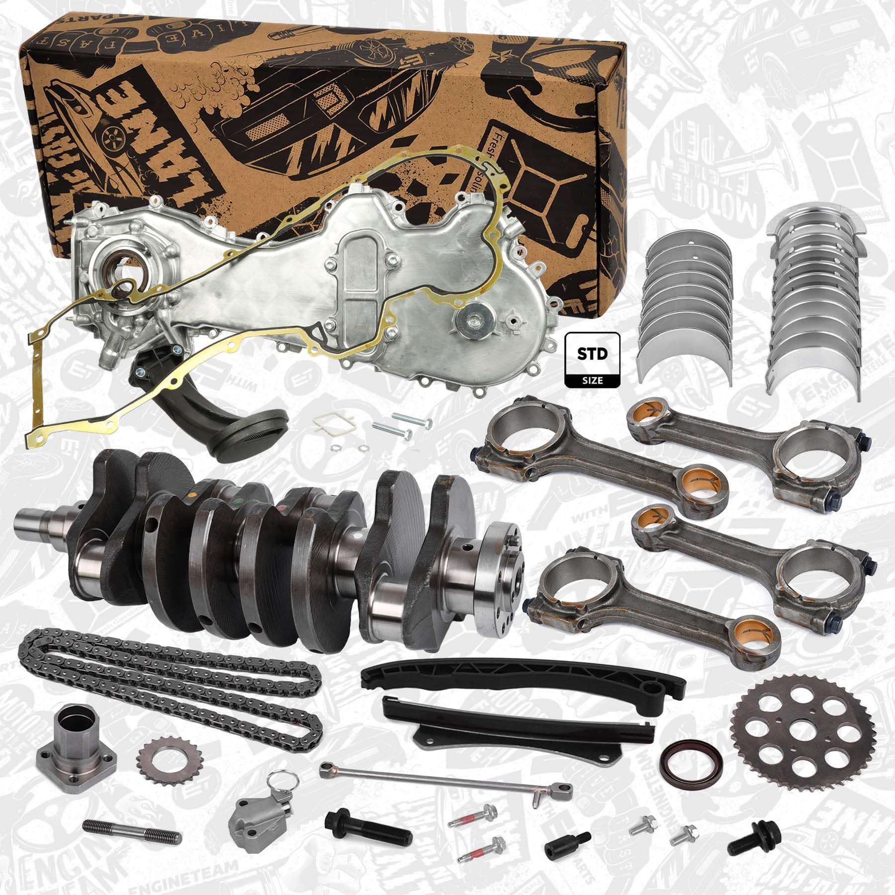 ET ENGINETEAM Veivaksel HK0205VR5 ET ENGINETEAM HK0205VR5 Veivaksel Ford Fiesta Mk2 pris