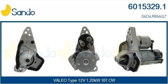 SANDO Starter 6015329.1 Startmotor SANDO Renault MEGANE 6015329.1
