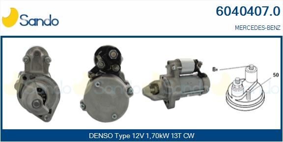 SANDO Starter 6040407.0 Startmotor SANDO Mercedes-Benz CLS 6040407.0