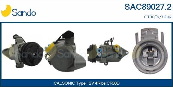 SANDO Air conditioning compressor SAC89027.2 CITROЁN SANDO ac pump SAC89027.2