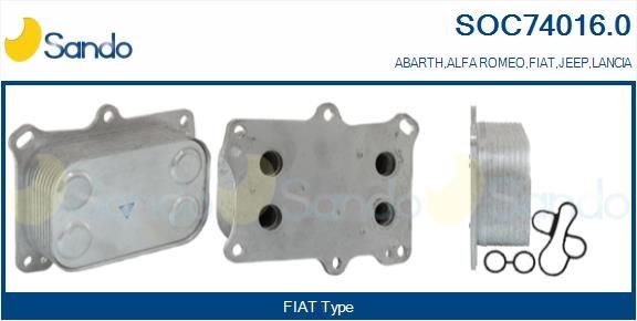 SANDO Ψυγείο λαδιού, λάδι κινητήρα SOC74016.0 SOC74016.0 Ψυγείο λαδιού ALFA ROMEO 159 SANDO