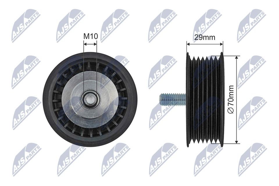 NTY Deflection / Guide Pulley, v-ribbed belt RNK-PS-005 RNK-PS-005 NTY idler pulley for MITSUBISHI