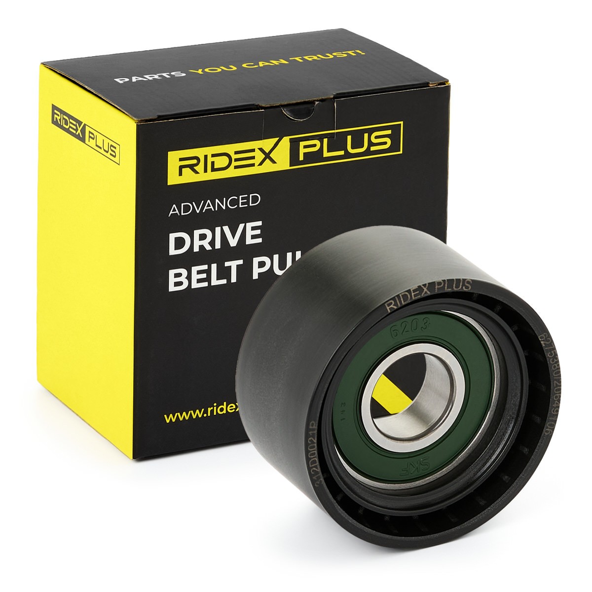 RIDEX PLUS Geleiderol / omdraairol v-snaren 312D0021P Geleiderol poly v-riem Volkswagen RIDEX PLUS 312D0021P