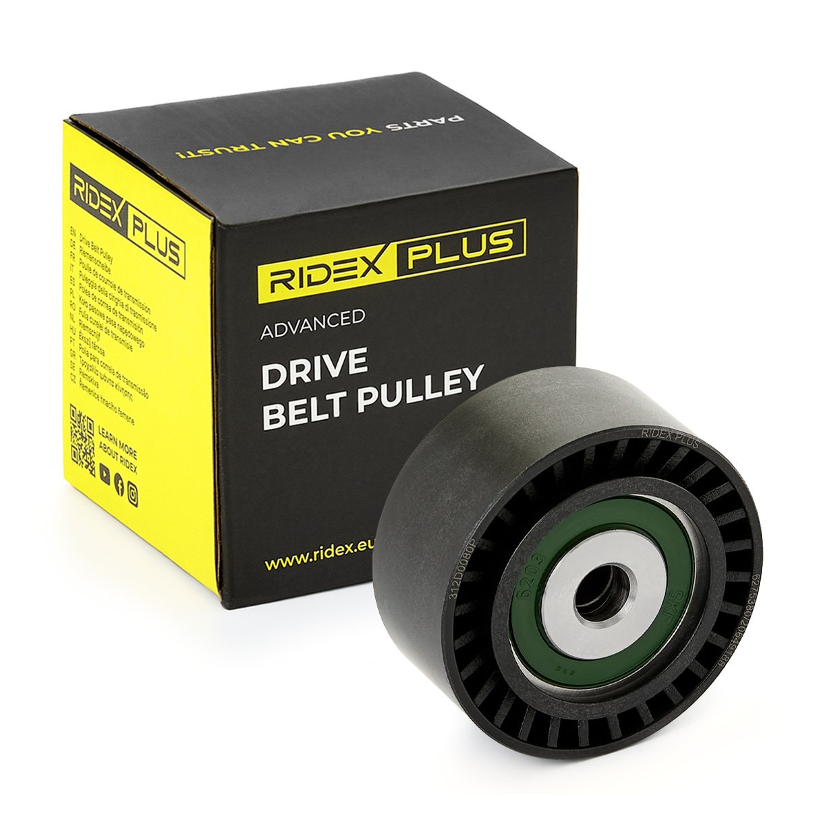 RIDEX PLUS Τροχαλία παρέκκλισης, ιμάντας poly-V 312D0080P 312D0080P Τροχαλια αδρανειας TOYOTA COROLLA RIDEX PLUS