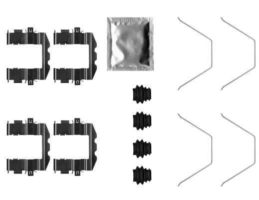 HELLA Kit d'accessoires, plaquette de frein à disque 8DZ 355 206-311 8DZ 355 206-311 HELLA Kit d'accessoires, plaquette de frein à disque Kia pas cher