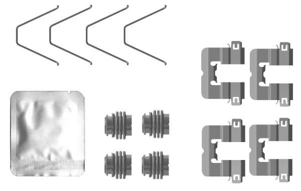 HELLA Kit d'accessoires, plaquette de frein à disque 8DZ 355 207-221 HELLA 8DZ 355 207-221 Kit d'accessoires, plaquette de frein à disque Kia Ceed Sportswagon CD d'origine prix