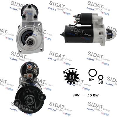 SIDAT Démarreur S12BH0791A2 S12BH0791A2 Démarreur Volkswagen LUPO SIDAT