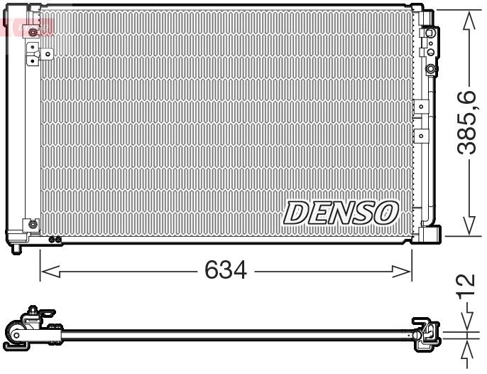 DENSO Kondensator, klimaanlegg DCN46038 DCN46038 AC kondensator INFINITI M DENSO