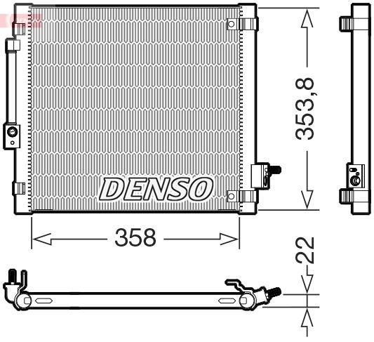 DENSO Kondensator, klimaanlæg DCN99081 DENSO DCN99081 Kondensor AC Alfa Romeo GTV originale