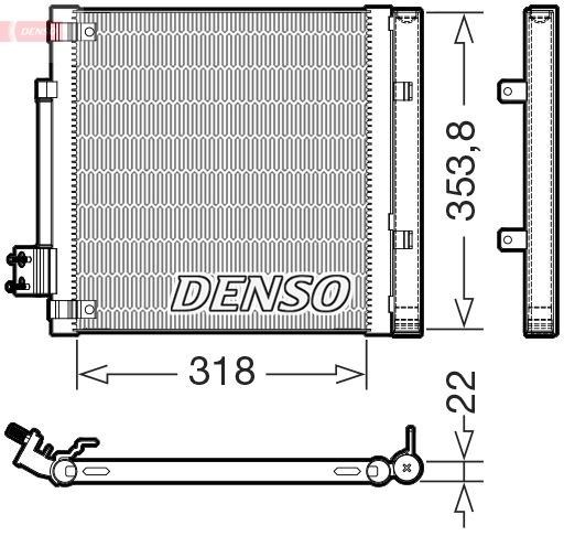 DENSO Kondensator, klimaanlæg DCN99082 DENSO DCN99082 Kondensator klimaanlæg Alfa Romeo GTV originale