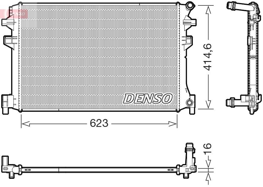 DENSO Jäähdytin, moottorin jäähdytys DRM02048 Seat Arona jäähdytin DENSO DRM02048