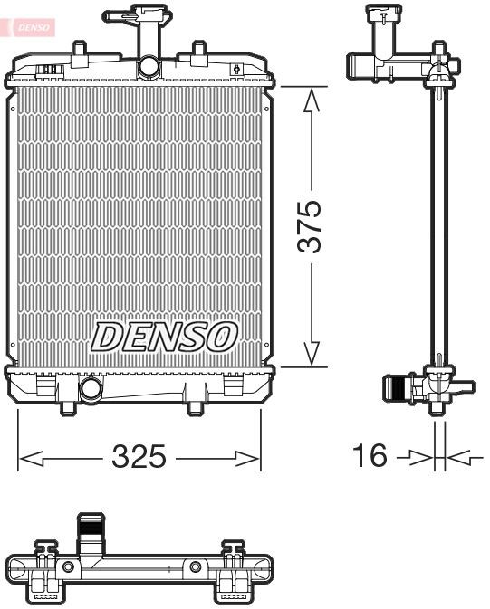DENSO Køler, motorkøling DRM07063 DRM07063 Køler DENSO CITROЁN XM