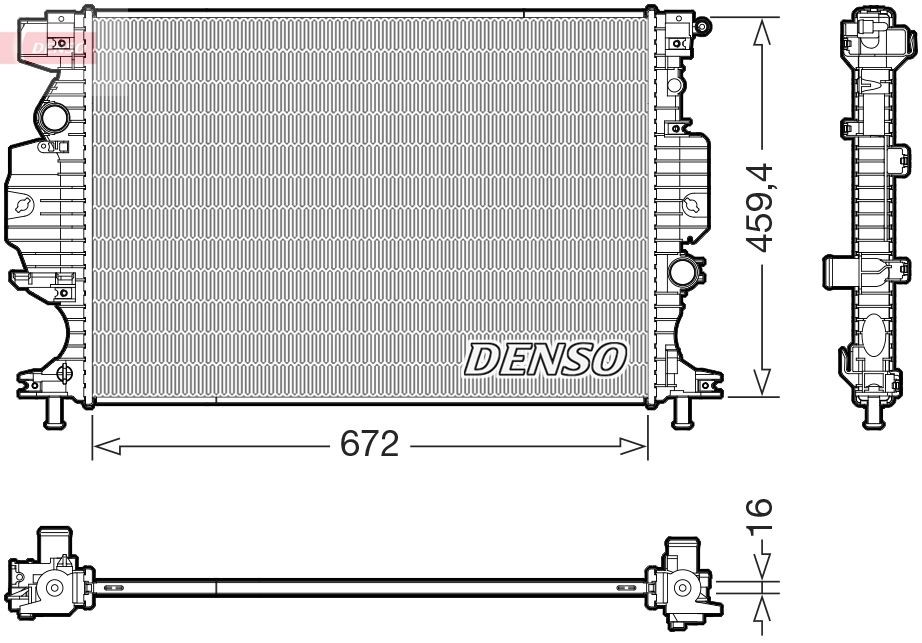 DENSO Radiateur du moteur DRM10121 Radiateur de refroidissement moteur DENSO KA DRM10121 pas cher