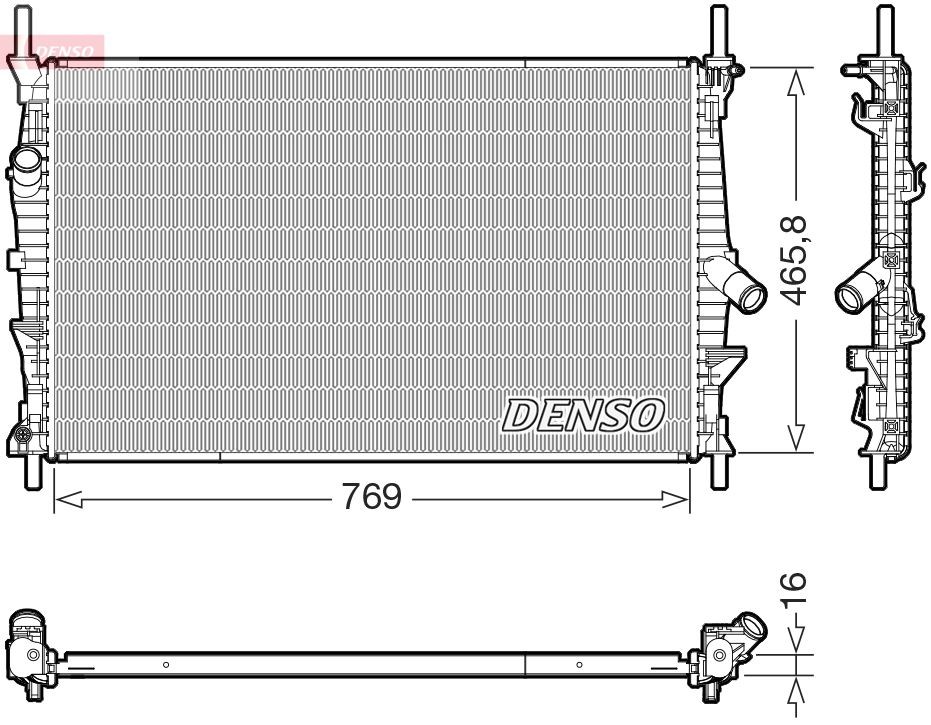 DENSO Radiateur DRM10124 Radiateur DENSO SIERRA DRM10124 goedkoop
