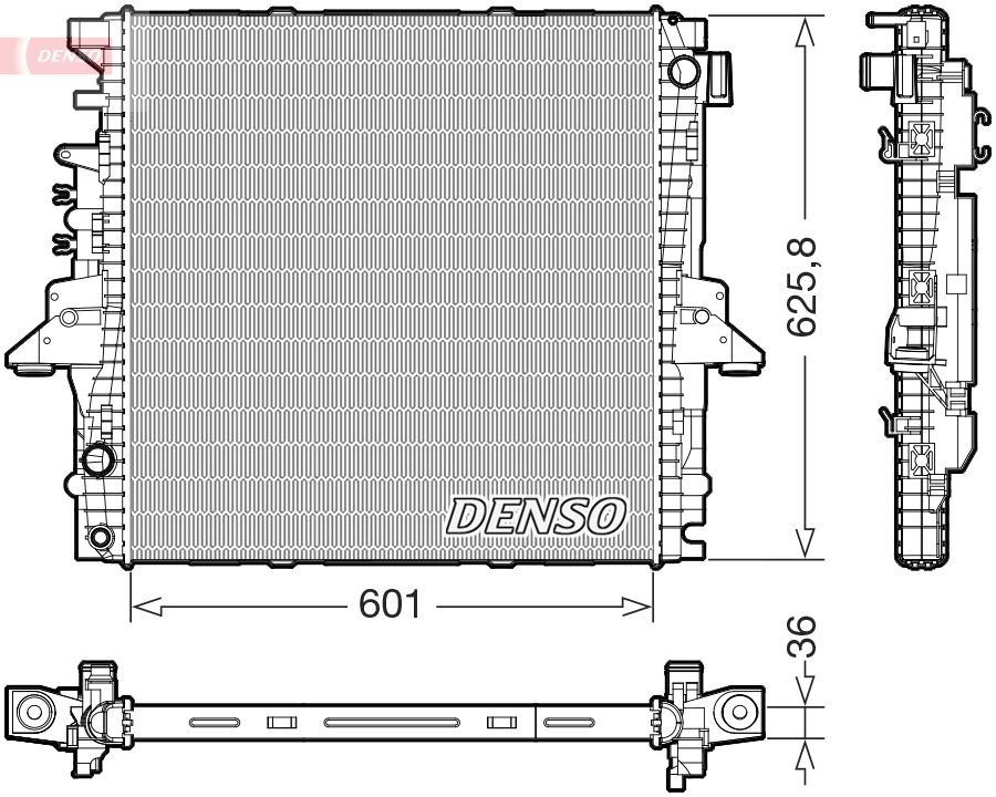 DENSO Radiator, motorkjøling DRM14004 DRM14004 Radiator LAND ROVER RANGE ROVER DENSO
