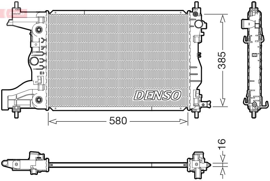 DENSO Radiator, motorkjøling DRM15016 DENSO DRM15016 Radiator motor Chevrolet Cruze j305 pris