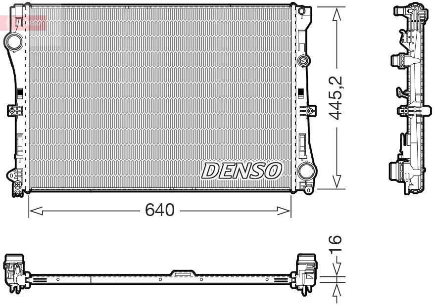 DENSO Radiateur DRM17118 DENSO DRM17118 Radiateur, koelvloeistof Mercedes C-Klasse W205 prijs