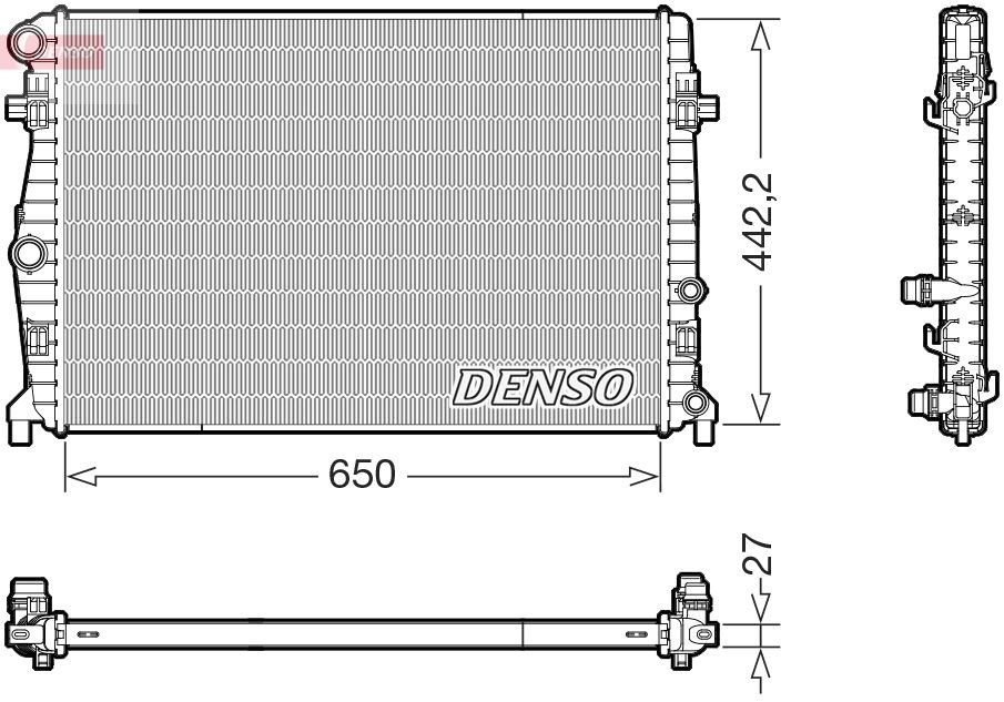 DENSO Køler, motorkøling DRM32058 Køler DENSO Volkswagen 1500/1600 DRM32058