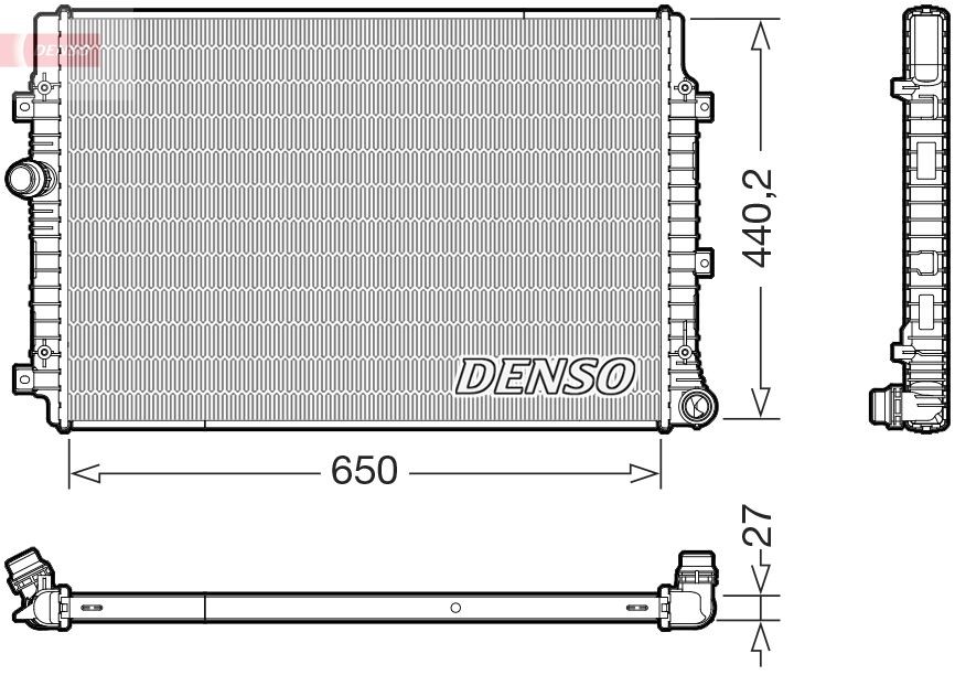DENSO Radiador, arrefecimento do motor DRM32059 Radiador de refrigeração DENSO Skoda OCTAVIA DRM32059
