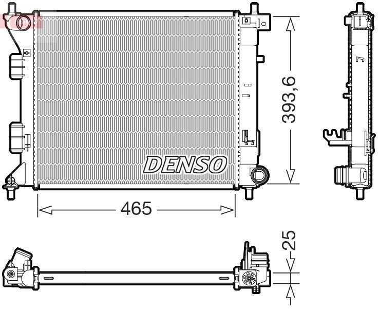 Radiateur du moteur DENSO DRM43016 DENSO DRM43016 Radiateur moteur Hyundai i30 2023