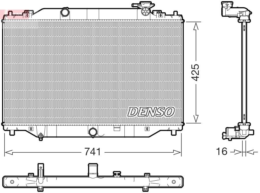 DENSO Radiators, Motora dzesēšanas sistēma DRM44053 Dzesēšanas radiatori DENSO Mazda 3 DRM44053