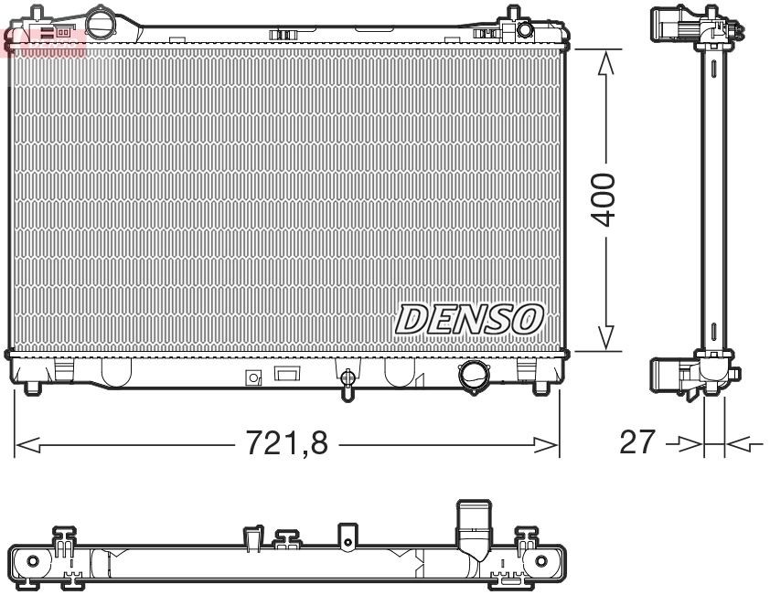Ψυγείο, ψύξη κινητήρα DENSO DRM51021 DENSO DRM51021 Ψυγειο νερου LEXUS IS 2018