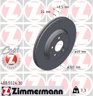 ZIMMERMANN Brzdový kotouč 400.5524.30 ZIMMERMANN 400.5524.30 Športové brzdové kotúče Mercedes S213 All Terrain cena