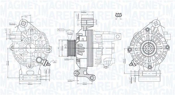 MAGNETI MARELLI Alternator 063731474010 063731474010 MAGNETI MARELLI alternators for MAZDA