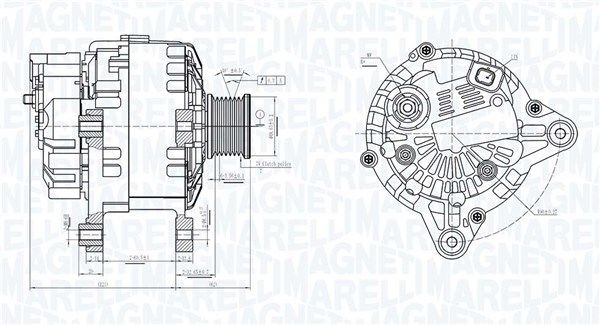 MAGNETI MARELLI Generator 063731562010 Alternator MAGNETI MARELLI LAGUNA 063731562010 billig