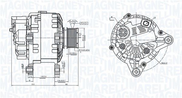 MAGNETI MARELLI Generator 063739064010 Dynamo MAGNETI MARELLI LAGUNA 063739064010 billig