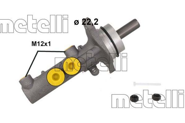METELLI Hovedbremsesylinder 05-1253 METELLI 05-1253 originale Hovedbremsesylinder Seat Ibiza IV Sportcoupe hva koster