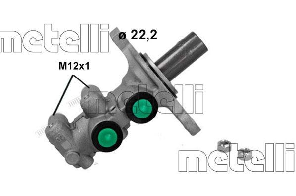 METELLI Hlavný brzdový válec 05-1262 Hlavný brzdový válec METELLI Opel REKORD 05-1262