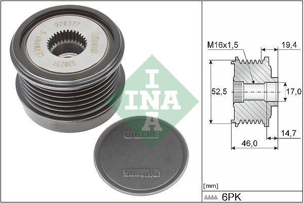 INA Dynamopoelie 535 0373 10 INA 535 0373 10 originele Dynamo onderdelen Mercedes W213 kosten