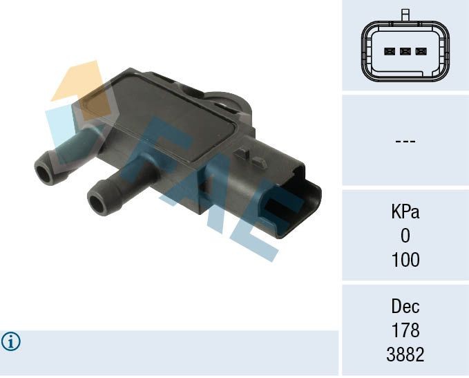 FAE Differenzdrucksensor 16162 16162 FAE NISSAN Differenzdrucksensor