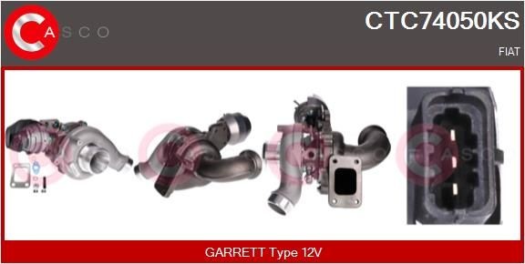 CASCO Turbocharger CTC74050KS CTC74050KS CASCO Uitlaatgasturbo Fiat goedkoop