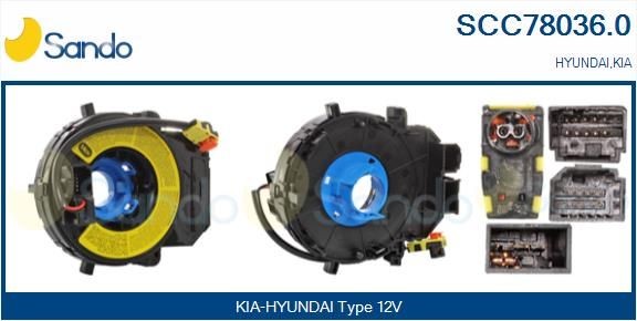 SANDO Wikkelveer, airbag SCC78036.0 Kia SORENTO Richtingaanwijzer schakelaar SANDO SCC78036.0