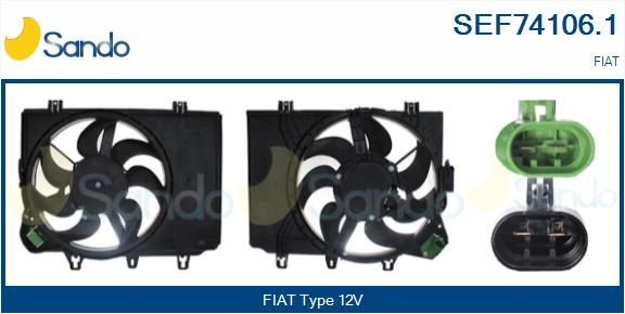 SANDO Μοτέρ, βεντιλατέρ ψυγείου SEF74106.1 SEF74106.1 Μοτέρ, βεντιλατέρ ψυγείου SANDO FIAT PANDA