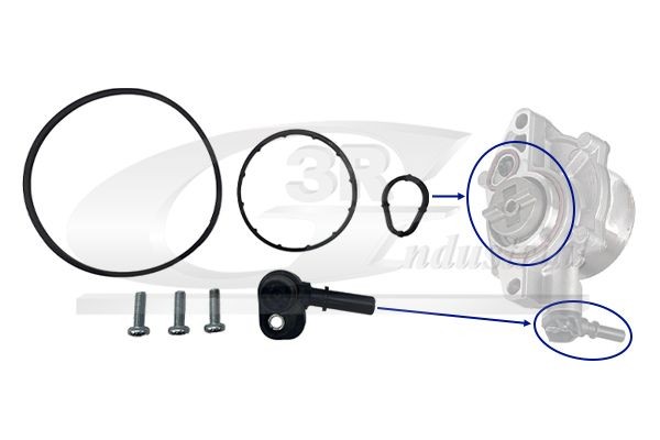 3RG Reperationssæt, vacuumpumpe (bremsesystem) 74206 3RG 74206 Toyota Celica T20 Vakuumpumpe til bremser pris