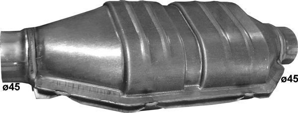 POLMO Midterste, lyddæmper, universal 00.258 Sportsudstødning POLMO Mazda 323 00.258