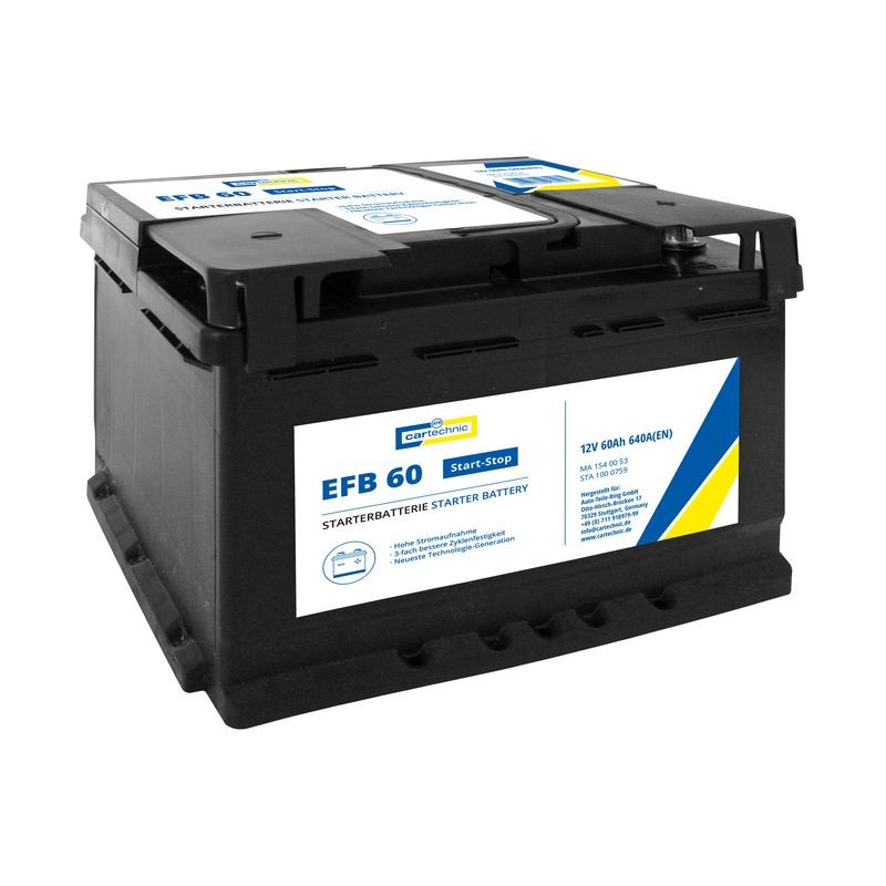 CARTECHNIC Μπαταρία εκκίνησης 40 27289 03008 1 40 27289 03008 1 EFB, 60 Μπαταρία MITSUBISHI L 400 CARTECHNIC
