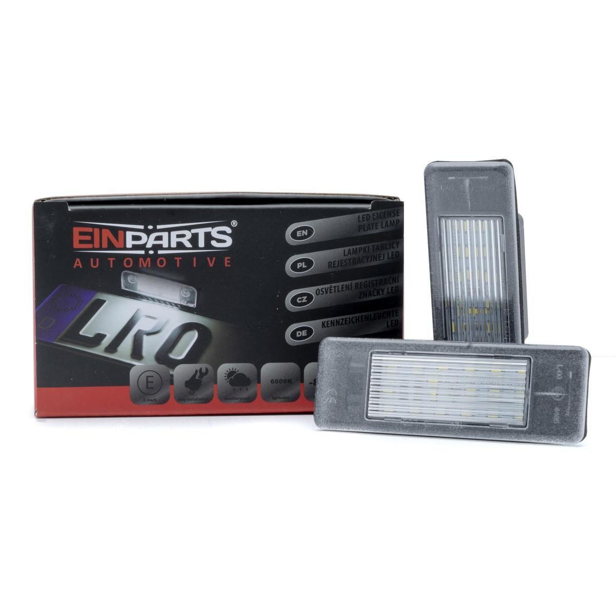 Numbrivalgustus EINPARTS EP34 EINPARTS EP34 PEUGEOT 208 2022 Numbrivalgustus