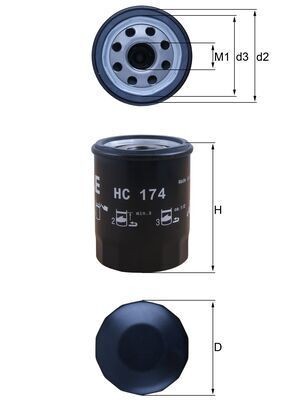 KNECHT Hydraulikkfilter, automatikk HC 174 Automatfilter KNECHT Nissan PATROL HC 174