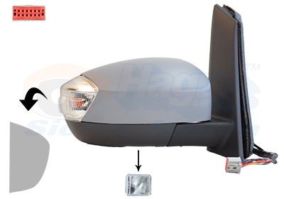 Wing mirror VAN WEZEL 1968826 VAN WEZEL 1968826 2022 Ford MAVERICK side mirror replacement cost