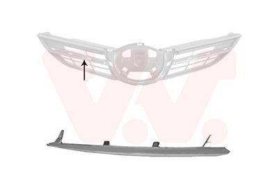 VAN WEZEL Sier- / Beschermingspaneel, radiateurgrille 5407511 Toyota VERSO Radiator grill VAN WEZEL 5407511