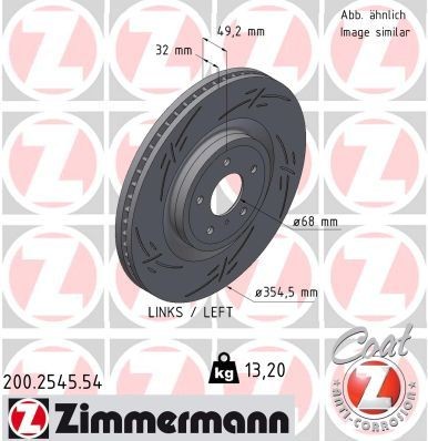 ZIMMERMANN Disque de frein 200.2545.54 ZIMMERMANN 200.2545.54 Disque de frein sport Nissan 370 Z Coupe d'origine prix