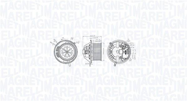 MAGNETI MARELLI Kupévifte 069412760010 069412760010 Varmeapparat motor VOLVO 480 E MAGNETI MARELLI